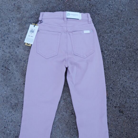 7 For All Mankind High Rise Ankle Skinny Jeans 23 NWT Stretch Denim - Picture 7 of 13